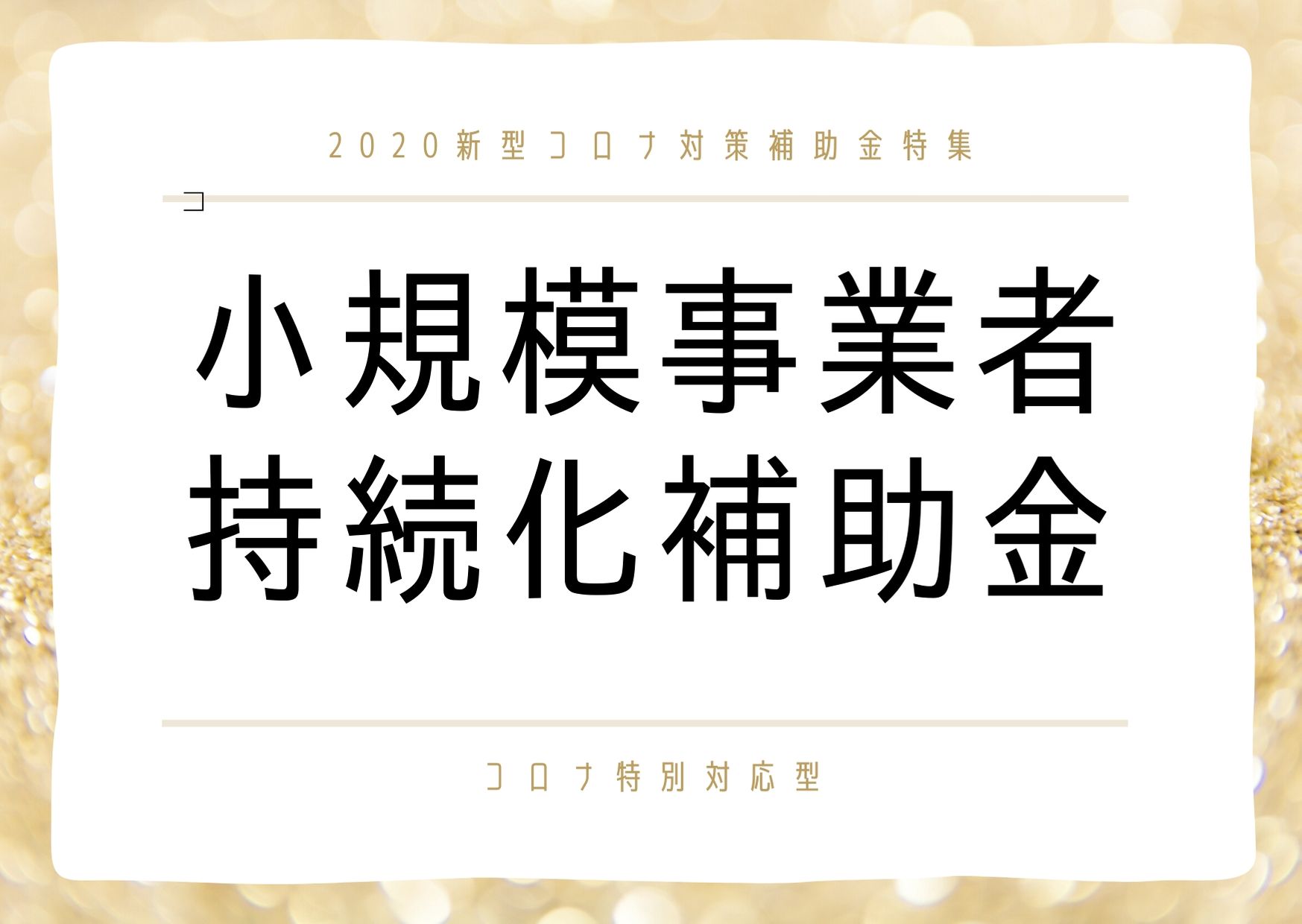 コロナ対応型小規模事業者持続化補助金